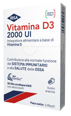Ibsa 2000 UI Vitamina D3 Integratore 30 film orodispersibili